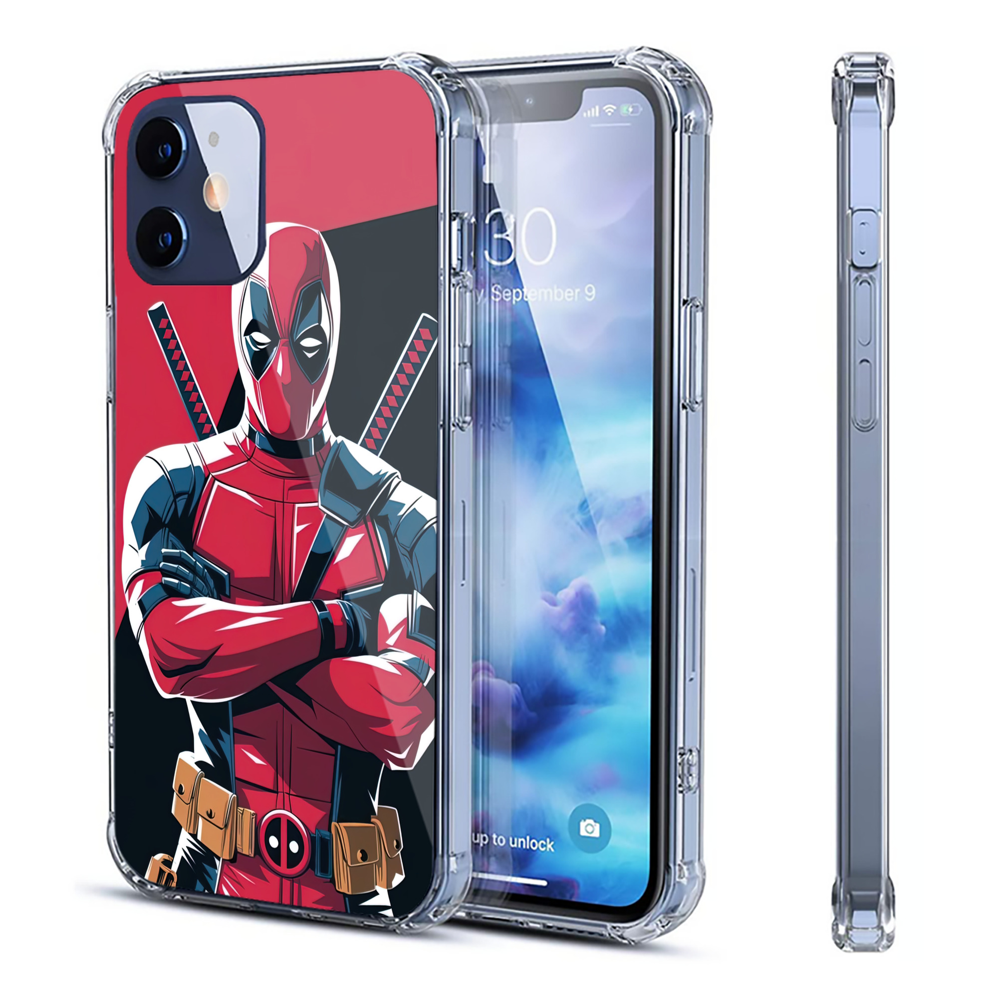 （画像用） Deadpool デッドプール 【iPhone 12シリーズ対応】透明スマホケース（クリアソフトケース）